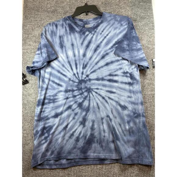 Bulls Eye Tie Dye Mens T-Shirt Tie Dyed Tee Spiral New Brisco Brands XL Blue - Picture 2 of 8